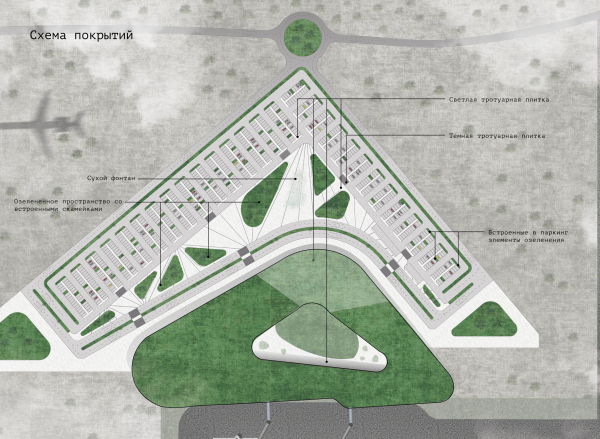 New passenger terminal of the Caucasus airport. The competition project. The coverage Copyright:  KPLN 