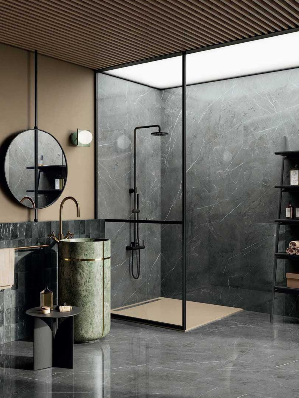  ABK Ceramiche.  Sensi 900.   Stone Grey   LUCIDO   