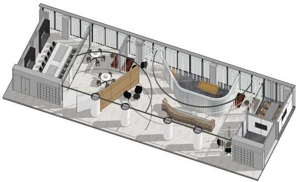 Transcontinental company′s office Copyright: Photograph  Sergey Nekrasov / provided by + Architects