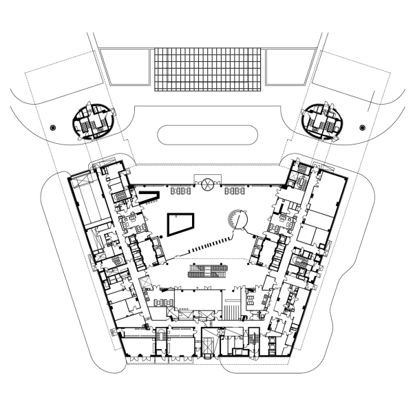 Plan of the 1st floor. The UAC headquarters building in Zhukovsky Copyright:  Reserve Union