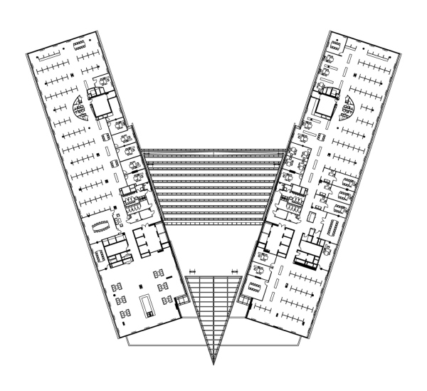 Plan of the 6th floor. The UAC headquarters building in Zhukovsky Copyright:  Reserve Union