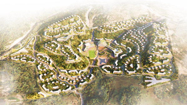 Evy-City Foça. Turkey. 70 hectares. Evy-System. Project Copyright:  ASADOV Architects