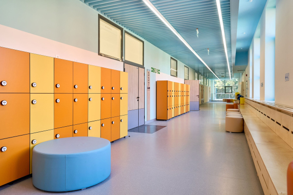 Interior of the corridor in the academic block Copyright: Photograph  Andrey Asadov / provided by ASADOV Architects