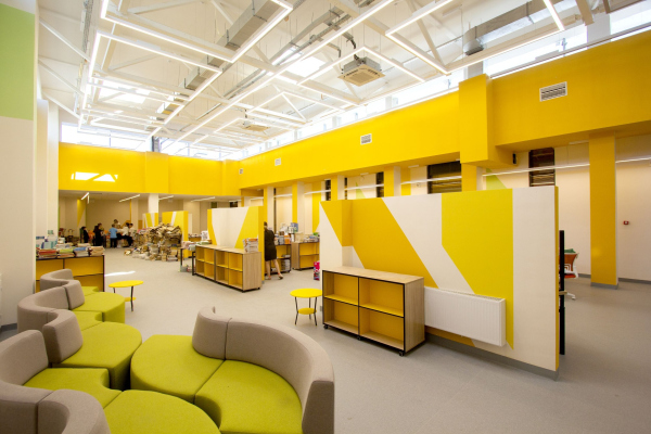 Interior of the library Copyright: Photograph  Andrey Asadov / provided by ASADOV Architects