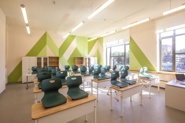 Interior of the classroom Copyright: Photograph  Andrey Asadov / provided by ASADOV Architects