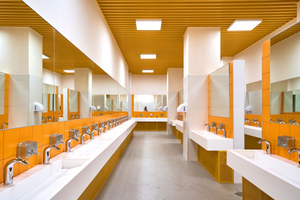 The hand washing area Copyright: Photograph  Andrey Asadov / provided by ASADOV Architects