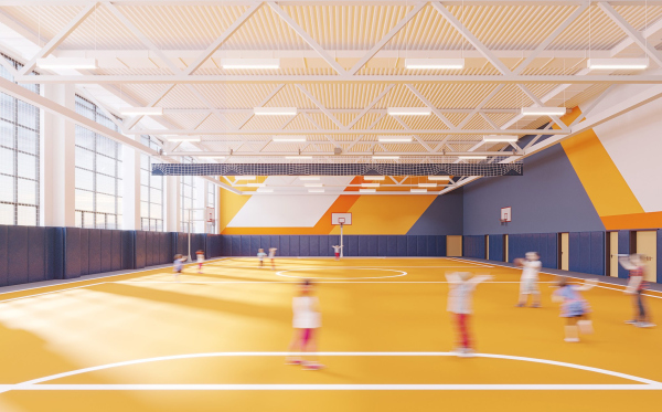 Interior of the gym. 3D render Copyright:  ASADOV Architects