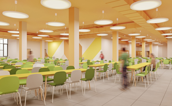 The canteen 3D render Copyright:  ASADOV Architects