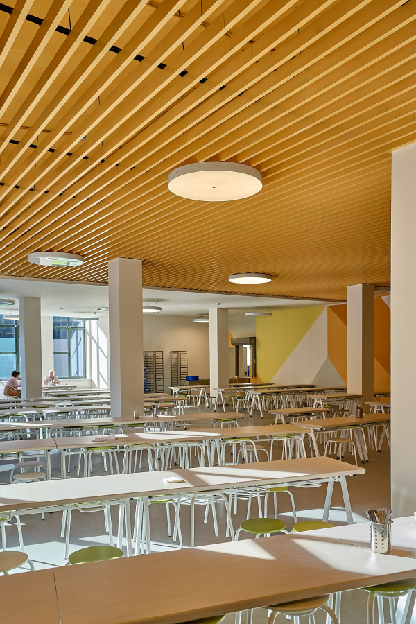 Interior of the canteen Copyright: Photograph  Andrey Asadov / provided by ASADOV Architects