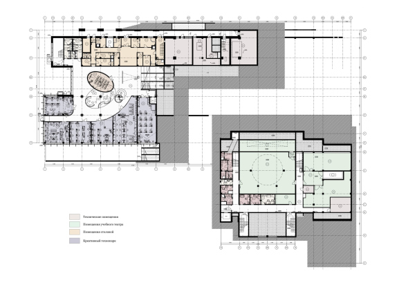 Siberian State University of Music and Theatre Arts in Kemerovo. Plan of the 1st floor Copyright: � MB-project