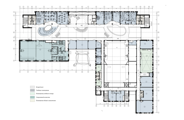 Siberian State University of Music and Theatre Arts in Kemerovo. Plan of the 3rd floor Copyright: � MB-project