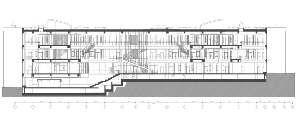 Siberian State University of Music and Theatre Arts in Kemerovo. Longitudinal section Copyright: � MB-project