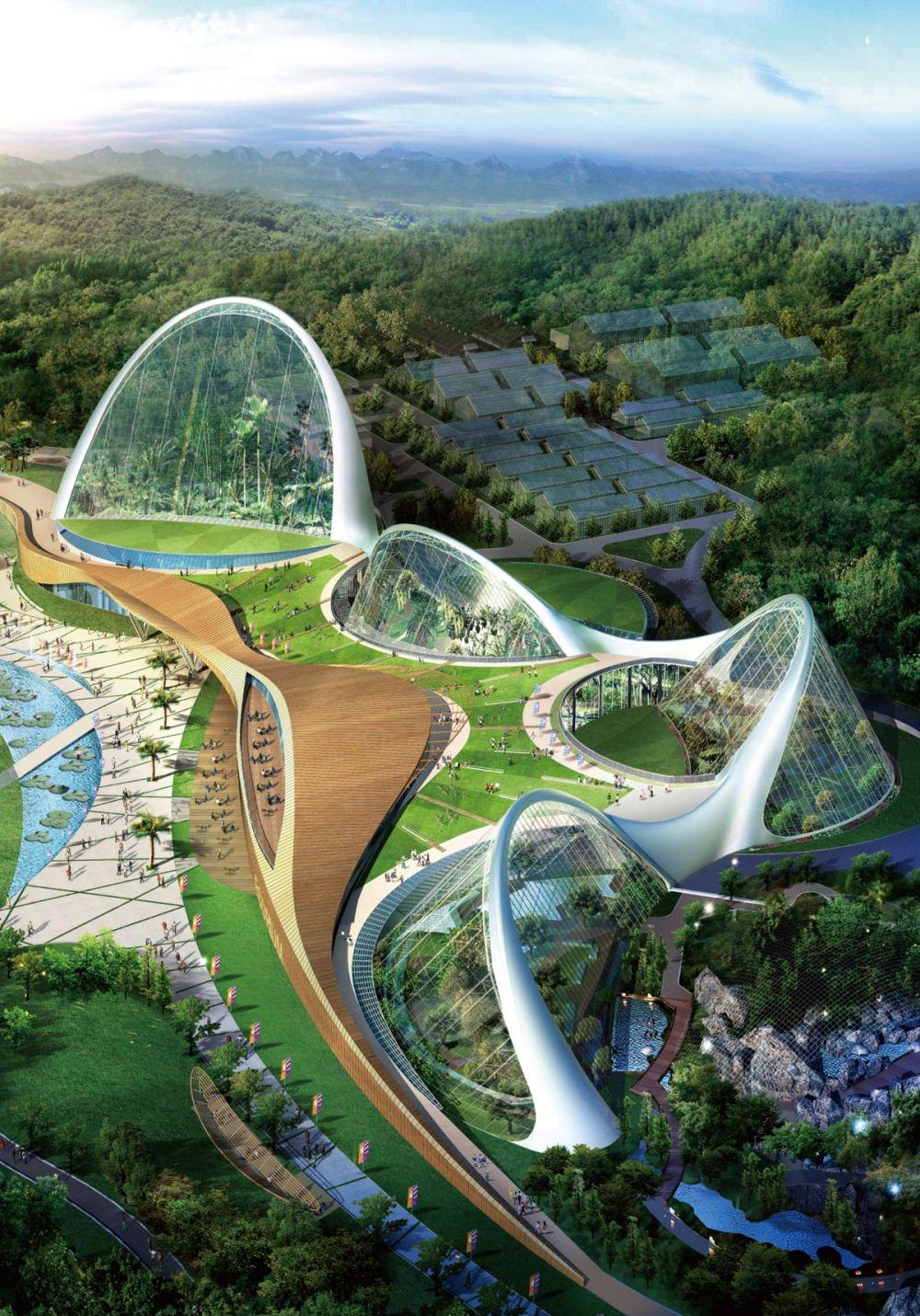 Future park. Проект Экориум Южная Корея. Сингапур Экогород. Биотек / бионическая, органическая архитектура. Проект национального института экологии, Сеочеон, Южная Корея.