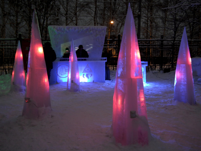Index_Nazhdak. Interactive Frozen Installation. MOROZ city, , 2012.