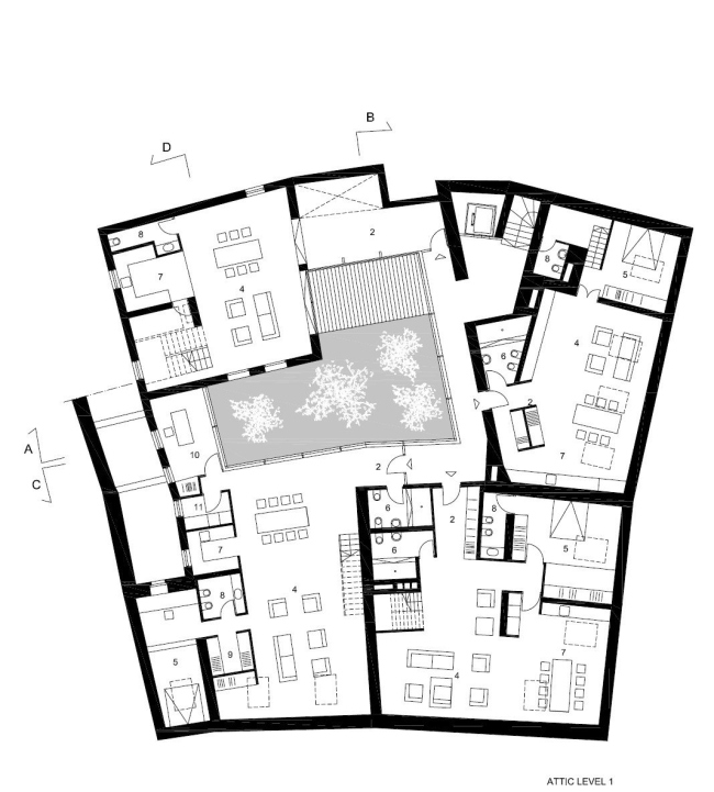 ����� �������� Baroque Court Apartments. ������������� OFIS arhitekti