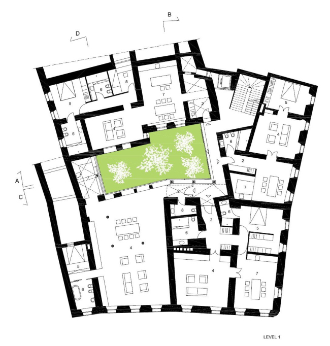 ����� �������� Baroque Court Apartments. ������������� OFIS arhitekti