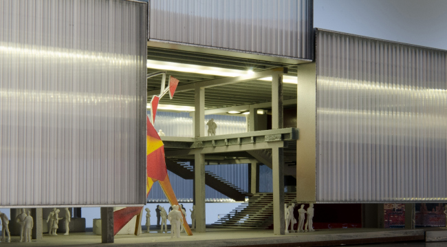 "Garage" Museum in Gorky Park. Model.  OMA