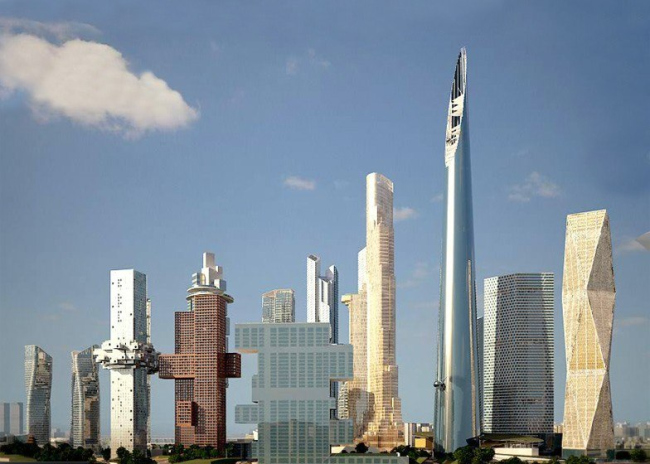 Центральный деловой район Ёнсангу. Вид с индивидуальными проектами башен. 2012