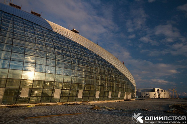 Большой ледовый дворец в Сочи. Фотография с сайта «ГК Олимпстрой»