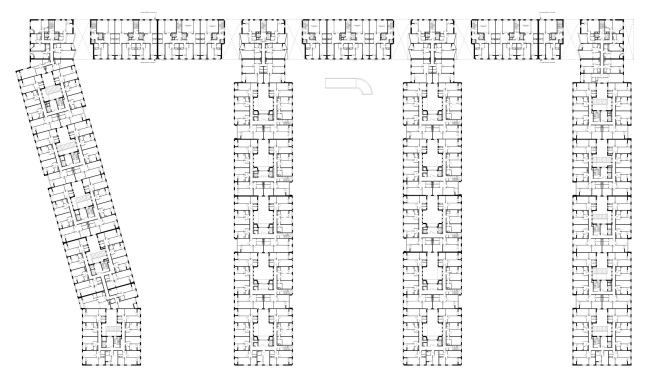 "Water Colors" residential complex. Plan of the first floor  Ostozhenka