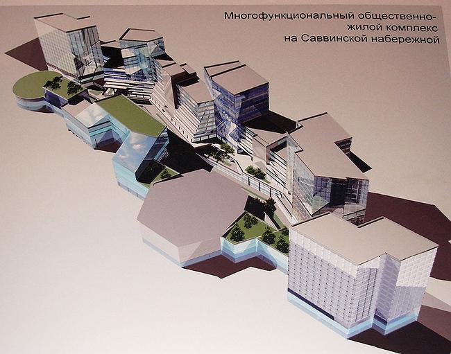 Многофункциональный общественно-жилой комплекс на Саввинской набережной - часть проектов, входящих в планы градостроительной реорганизации территории от Нескучного сада до Сити