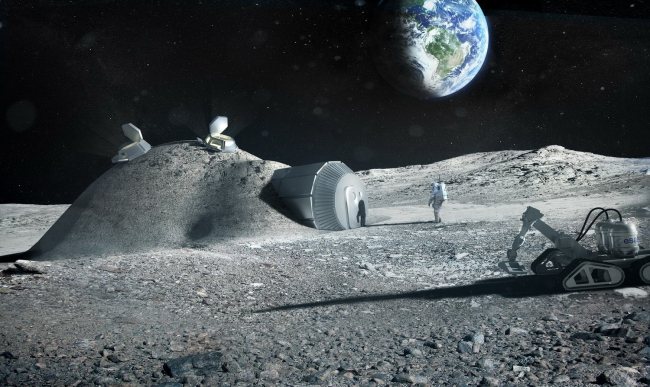 Лунная база Европейского космического агентства © Foster + Partners