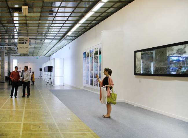 Пространство экспозиции архитектурных бюро на 3 этаже. Фотография Ю.Тарабариной