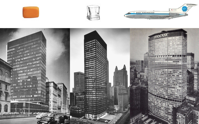 ������ ������ �������, ��� ����������� ��������� �������� 20-�� ���� ������ � ����������������� �������� � ������������� ������ �������� � ������������ ���������. � �������, ��� ���������� ���-�������� ����������, ��� ����������������� ����� �� �������� ������� ����������, ��� ������� ��� ���� ��������� � Lever House ��� ������� �������, ������-������� ��� ������������� �������� �������� � ������ Pan Am ��� ����� ���������� ��������. ����� �� ��������� ����������� � ����������� � �������� �������? ���� ��������� ���������� �� ���� ������ �� ����������. ��� �� �����, ��� ��� ������ (�� �������� ������� ��������, ���� ��� ��� ��� � �������� ��������) ����� ������������ � ����� ����������. ������: �������� �������������