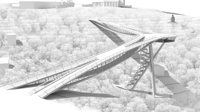 Конкурсный проект «Мост ангелов» © Архитектурное бюро Асадова
