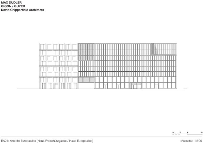 Europaallee 21 -  Freisch&#252;tzgasse House  Max Dudler, Gigon/Guyer, David Chipperfield Architects