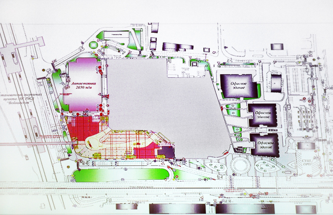 Многофункциональный торговый комплекс «Метрополис», вторая очередь. План 1 этажа. Проект, 2013 © UNK project
