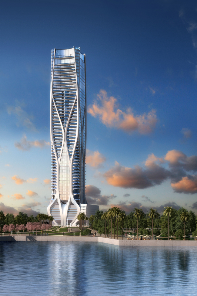 Башня One Thousand Museum. © Zaha Hadid Architects