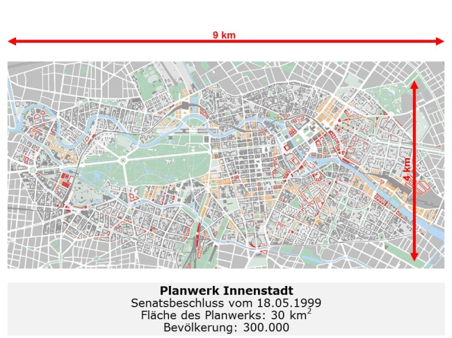 План центральной части города. Из презентации Ханса Штимманна
