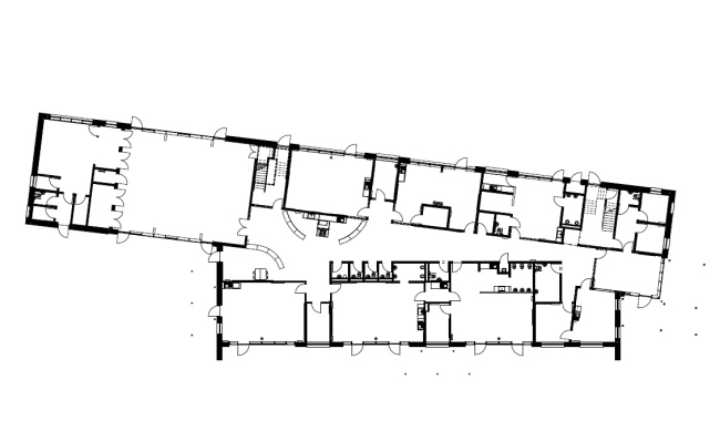 Школа Бушбери-Хилл. План 2-го этажа © Architype