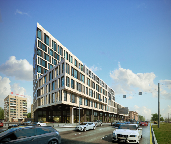 Гостинично-офисный комплекс на Ленинградском проспекте, 34. ABD architects, заказчик ООО Фирма «ИНТАЙМ» Гостинично-офисный комплекс на Ленинградском проспекте, 34. ABD architects, заказчик ООО Фирма «ИНТАЙМ»