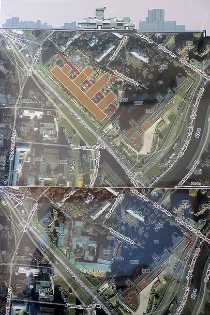 Многофункциональный бизнес-комплекс на Малой Почтовой улице: развертка по улице, генплан, сегодняшняя застройка Многофункциональный бизнес-комплекс на Малой Почтовой улице: развертка по улице, генплан, сегодняшняя застройка