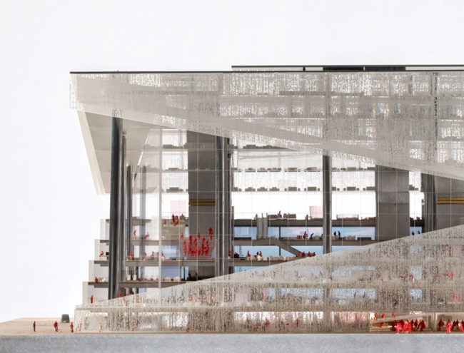 Новое здание издательского дома Axel Springer. Конкурсный проект © ОМА