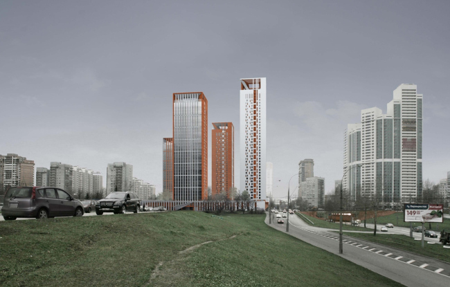 Концепция жилого комплекса на Рублевском шоссе © «Сергей Скуратов ARCHITECTS»