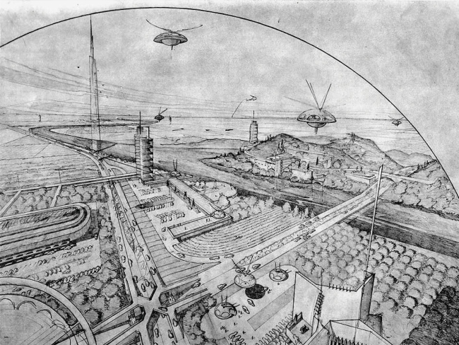 ������ ������� ���������� (Broadacre City) ������ ������ �����. ����������� �� ����� ���������� �����������: ���� � ������