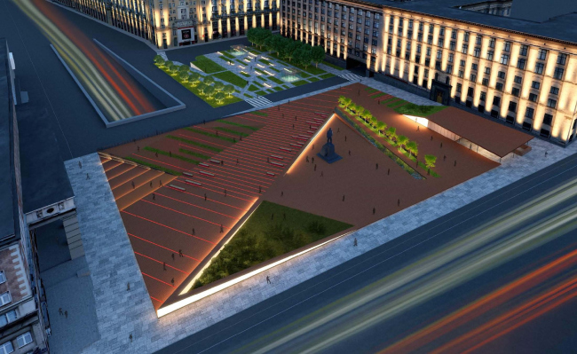 Концепция благоустройства Триумфальной площади. Wowhaus