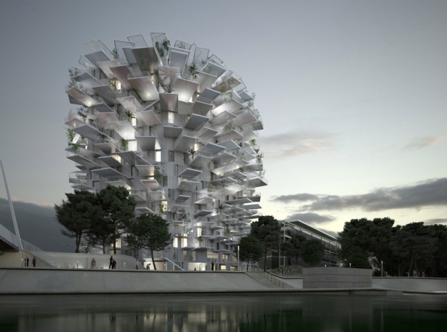 Башня Arbre Blanc © RSI-studio, Sou Fujimoto Architects, Nicolas Laisn&#233; Associ&#233;s, Manal Rachdi Oxo Architectes