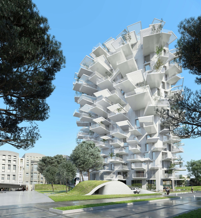 Башня Arbre Blanc © RSI-studio, Sou Fujimoto Architects, Nicolas Laisn&#233; Associ&#233;s, Manal Rachdi Oxo Architectes