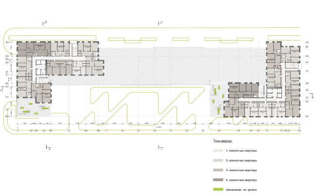 Многофункциональный жилой комплекс на улице Вавилова. Проект, 2013 © Архитектурная мастерская «Группа АБВ»