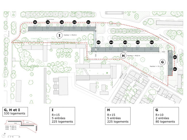   G, H, I  Cité du Grand Parc  Lacaton & Vassal