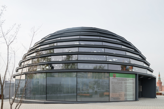 Information pavilion of "Zaryadye" Park. Photo by Ilia Ivanov.