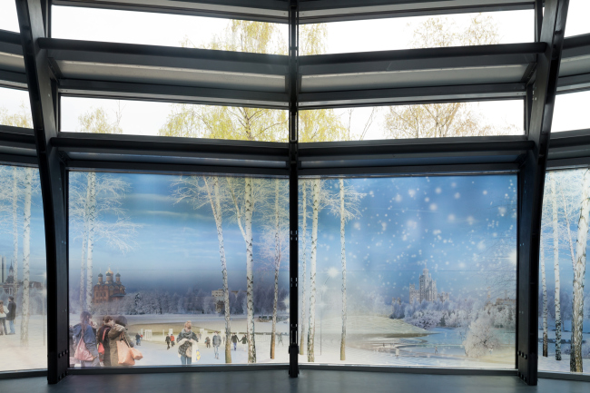 Information pavilion of "Zaryadye" Park. Photo by Ilia Ivanov.