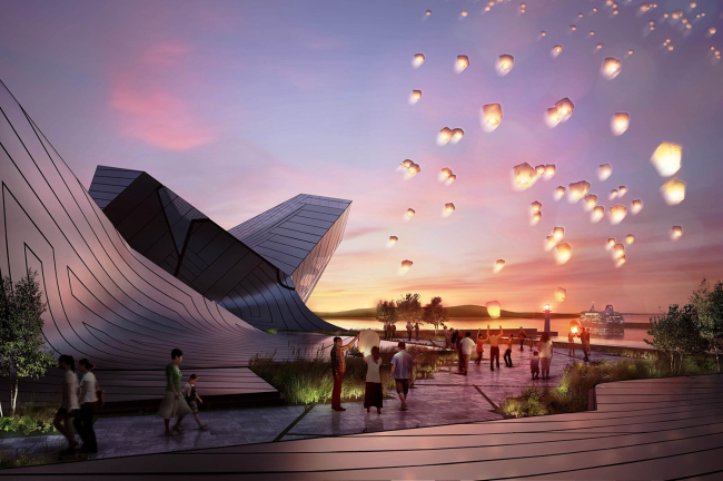 2-� ������. Tom Wiscombe Architecture (���) � Fei & Cheng Associates / Philip T.C. Fei (�������). �����������: Kinmen Harbor Bureau