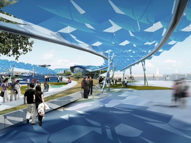 ������������� ������. Miralles Tagliabue EMBT SLP (�������) � Shou Dong-Gang � Su Mao-Pin Architect (�������). �����������: Kinmen Harbor Bureau