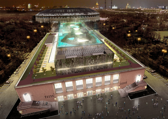 Concept of reconstructing the swimming complex of "Luzhniki"  Asadov Architectural Bureau