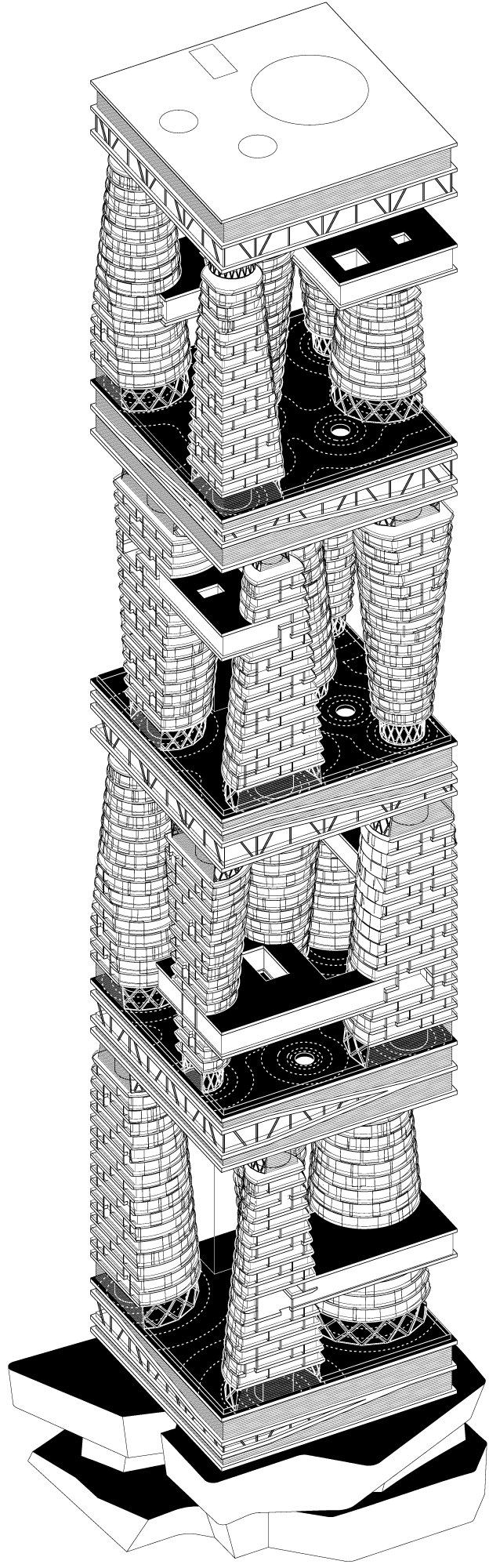 Axonometric perspective � TOTEMENT / PAPER